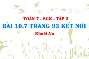 Bài 10.7 trang 93 Toán 7 Kết nối tri thức Tập 2